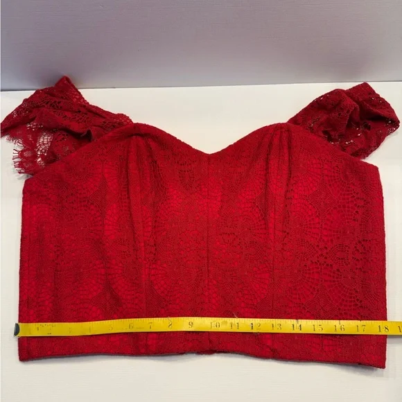 La Femme En Noir Southern Gothic Bustier Top in Crimson 2XL New With Tags - Picture 8 of 9